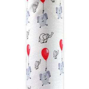 Scutec din muselina 60x80 cm Tetra model Elephants with a balloon